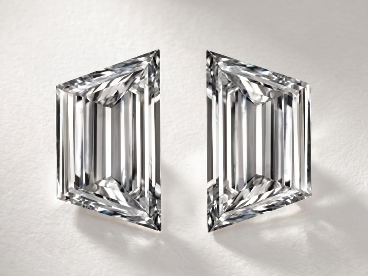 Two trapezoid diamonds laid out as mirror images of each other